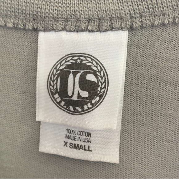 US Blanks-Gray Sweatshirt 100% Cotton size x-small - Picture 10 of 10